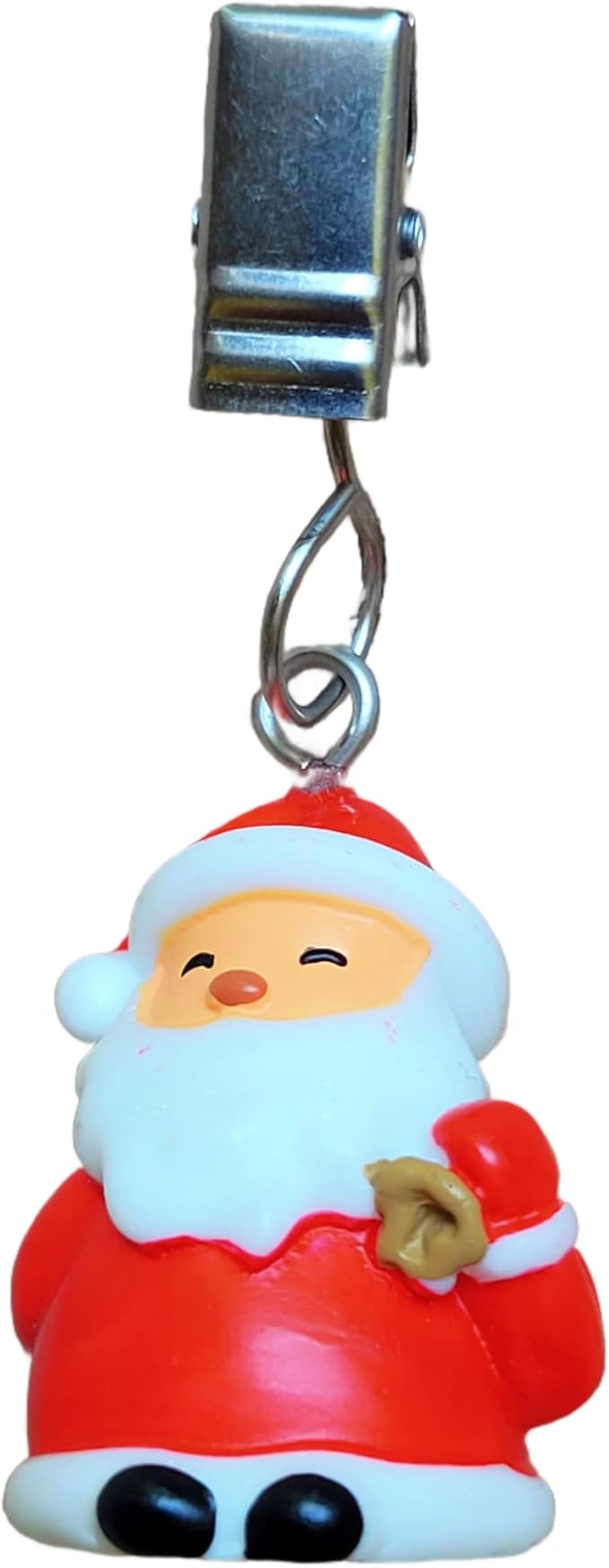 TwoFish Home Set of 4 Santa Claus Gives Presents Resin Table Cover Tablecloth Weights Clips Handicraft Tablecloth Clips
