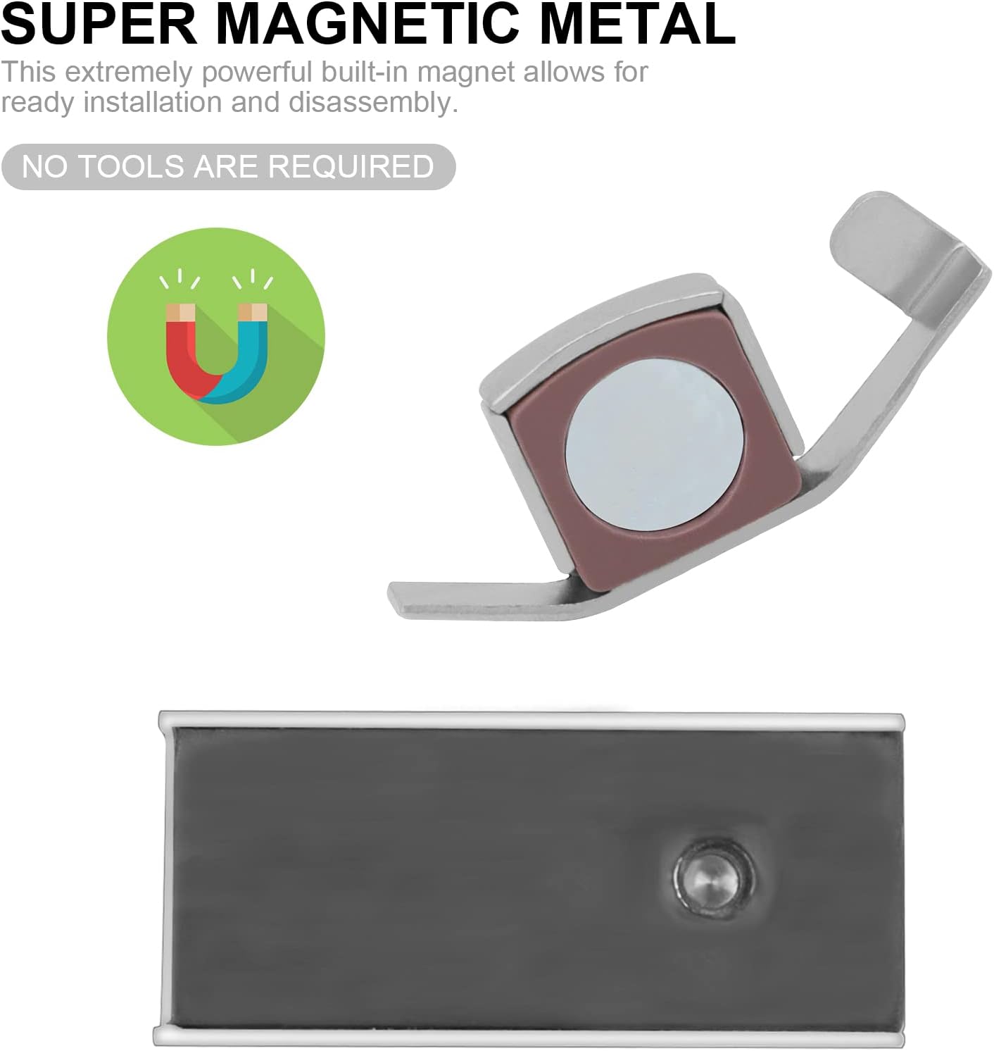 Adjustable Magnetic Seam Guide Ruler, 4-Piece Sewing Machine Accessory Set for Beginners & Professionals