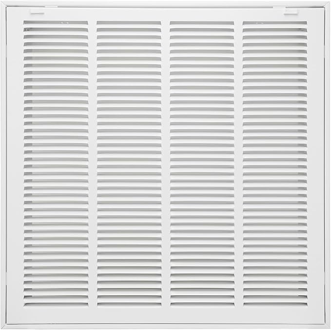 20"W x 20"H [Duct Opening Size] Steel Return Air Filter Grille - Removable Face/Door for 1 inch Filters -HVAC Vent Cover Grill - White [Outer Dimensions: 22 5/8"W X 22 5/8"H]