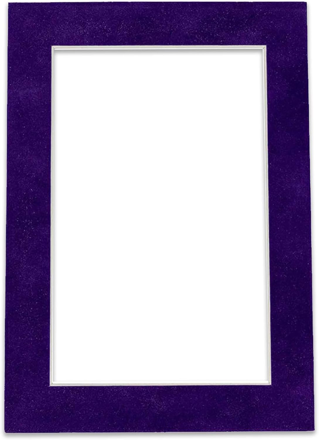 Poster Palooza 11x14 Mat Bevel Cut for 8.5x11 Photos - Acid Free Purple Crocus Suede Precut Matboard - For Pictures, Photos, Framing - 4-ply Thickness