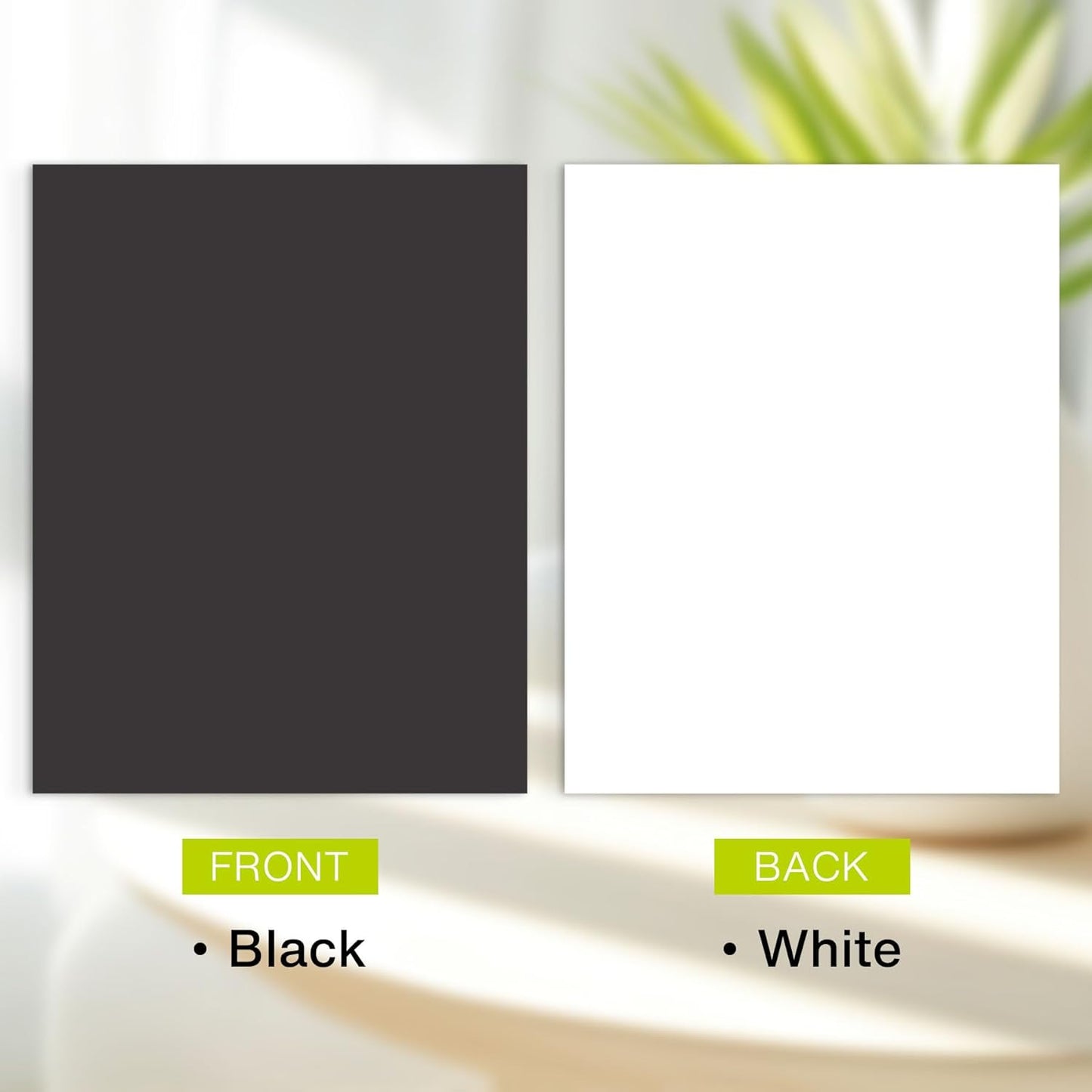 Golden State Art, 11x14 Uncut Photo Mat Matboard - Black Uncut Mats for DIY Projects, Presentation Boards, Art Crafts (50 Pack)