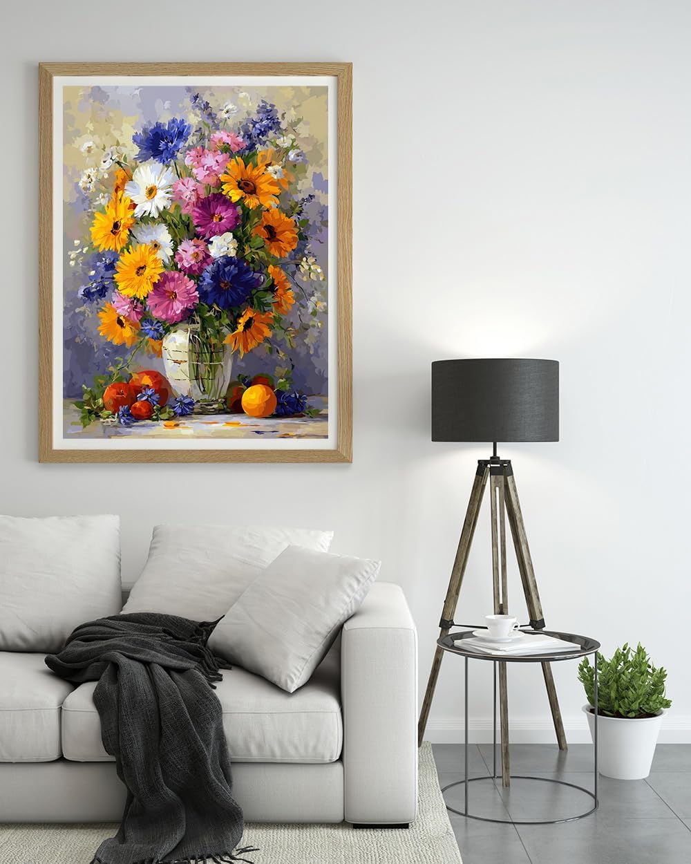 Moohue 14 ct Counted Cross Stitch Kits for Adults Flowers Cross Stitch Patterns Stamped Printed Cross Stitch Kits (Flowers 8)