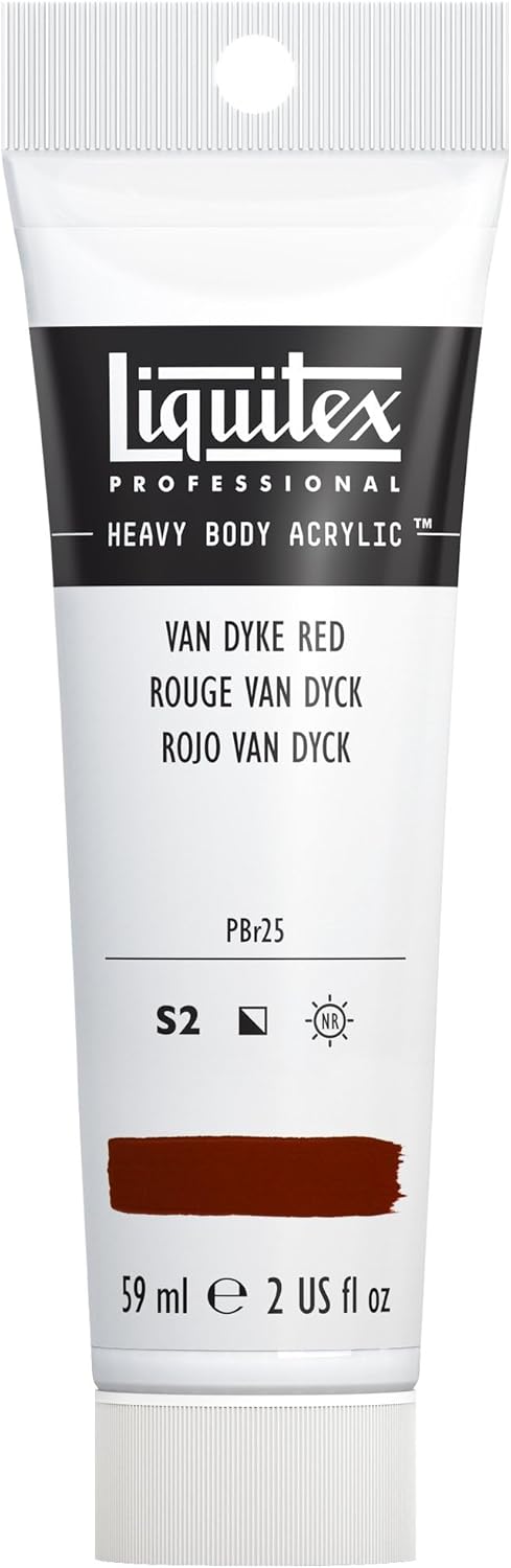 Liquitex Professional Heavy Body Acrylic Paint, 2-oz (59ml) Tube, Van Dyke Red