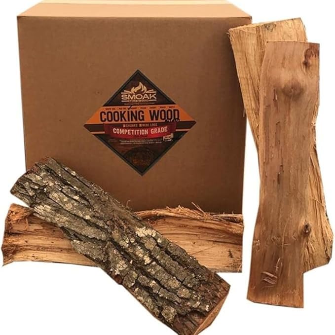 Smoak Firewood 16inch Length Premium USDA Certified Kiln Dried Cooking Wood & Firewood Logs – Used for Grills, Smokers, Pizza ovens, stoves, firepits or fireplaces (Hickory, 60-70lbs 16inch Wood)