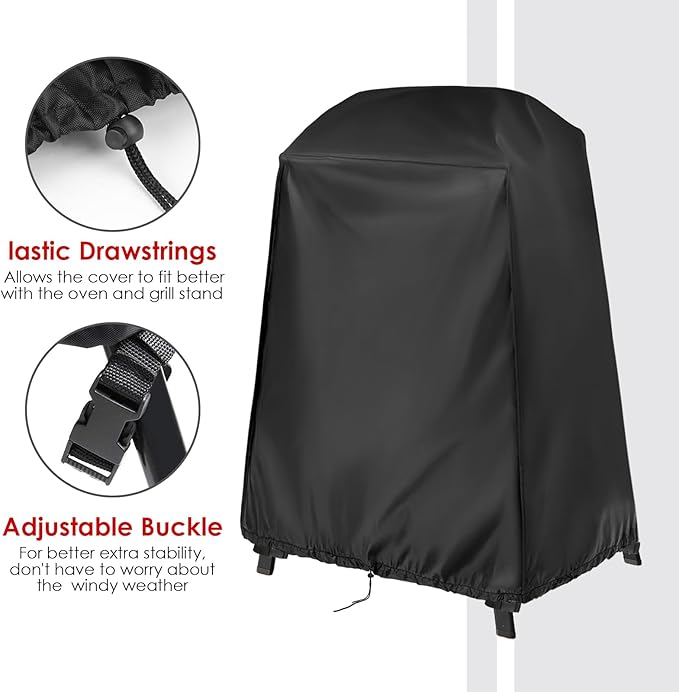 Cover for Ninja Pizza Oven on Grill Stand Cover Woodfire Oven Accessories Outdoor Waterproof Grill Covers Size 34" L x 26" W x 45" H