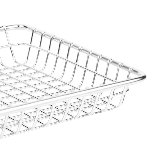 G.E.T. 4-835809 Metal Rectangular Wire Serving Tray Stainless Steel Wire Baskets Collection