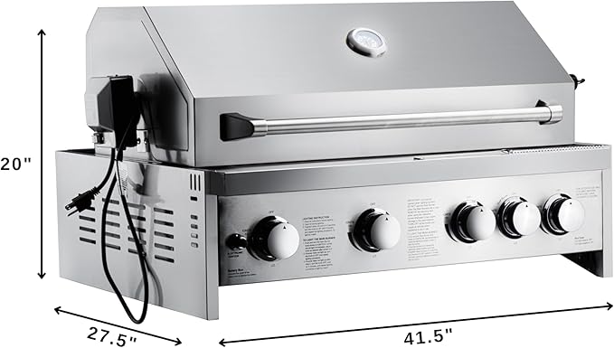 KoolMore Outdoor Kitchen 30 in. BBQ Liquid Propane Grill with Cabinet in Stainless-Steel (KM-OKS-BQ30-BQ30CAB)