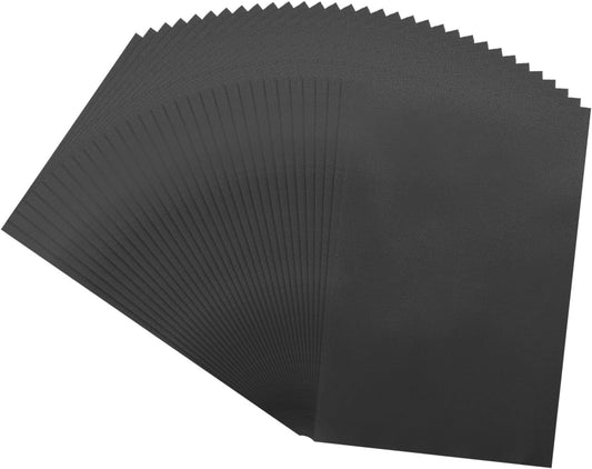 MECCANIXITY 100 Sheet Colored Vellum Paper 4" x 6", 100gsm Translucent Printable Vellum Sheets for Printing Wedding Invitations Inkjet Laser Printer, Black