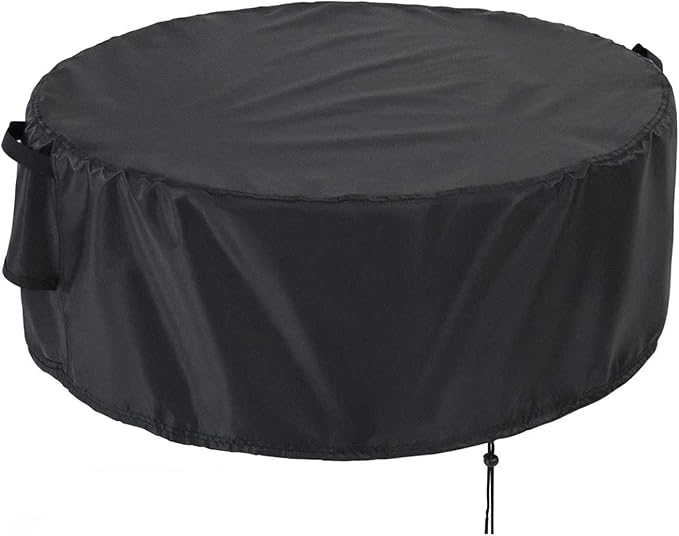 Kingling Patio Furniture Covers Waterproof, Round Patio Table Cover 90 inch Upgrade Heavy Duty Outdoor Table Cover for Dining & Coffee Table Chair Set, Firepit Table All Weather Resistant-90''D x43''H