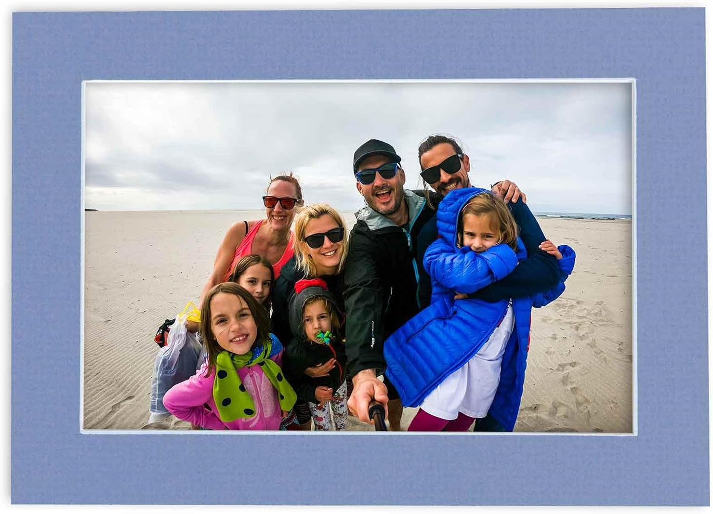 Pack of Ten 11x14 Mats Bevel Cut for 8.5x11 Photos - Acid Free Brittany Blue Precut Matboards for Pictures, Photos, Framing - 4-ply Thickness