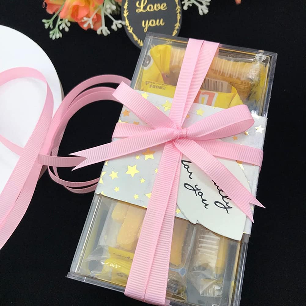 LIUYAXI 2" X 50 Yards Solid Pink Grosgrain Ribbon, Perfect for Crafts, Wedding Decor, DIY Hair Accessories, Sewing, Gift Package Wrapping and More