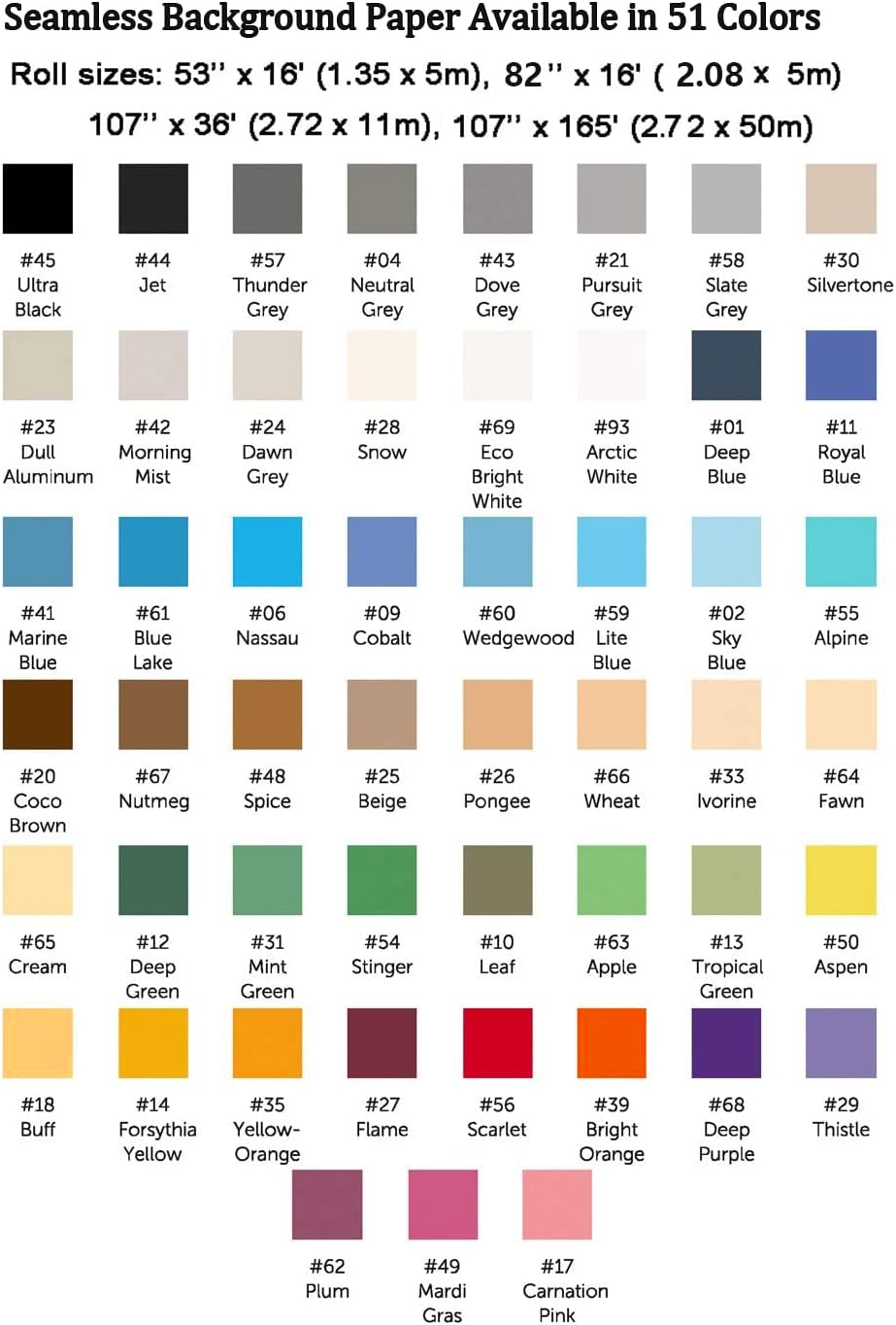 Huamei Seamless Photography Background Paper, Red Photo Backdrop Paper 53 Inches Wide x 16 Feet, (4.4x16 Feet) (Mardi Gras)