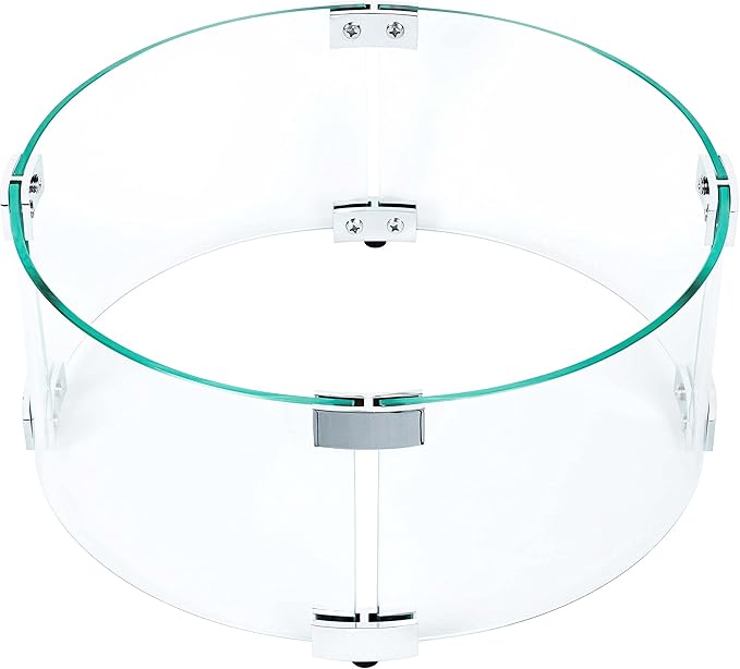 Celestial 14" x 6" Round Wind Guard, for Outdoor Gas Fire Pits