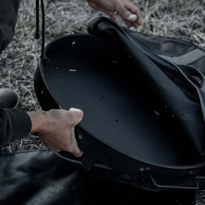 Barebones Cowboy Grill Charcoal Tray Carry Bag - Outdoor Grill Accessory, Easy Storage for Fire Pit