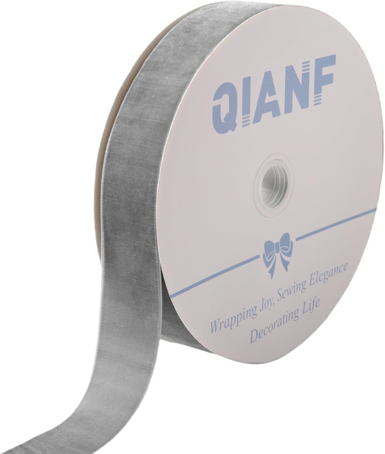 Velvet Ribbon, 1 1/2-Inch by 25-Yard Spool (Silver)