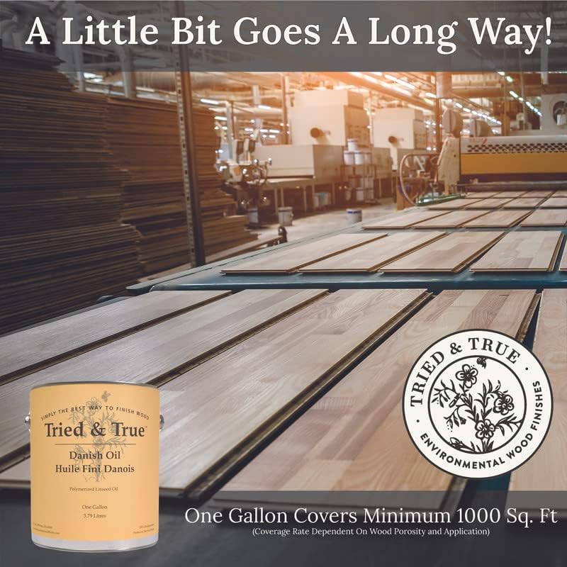 Tried & True Superior Varnish Oil Wood Finish, Gallon - Natural Pine Resin & Linseed Oil, Ideal for Interior Furniture, Tables, Countertops - Non-Toxic, Scratch Resistant & Durable