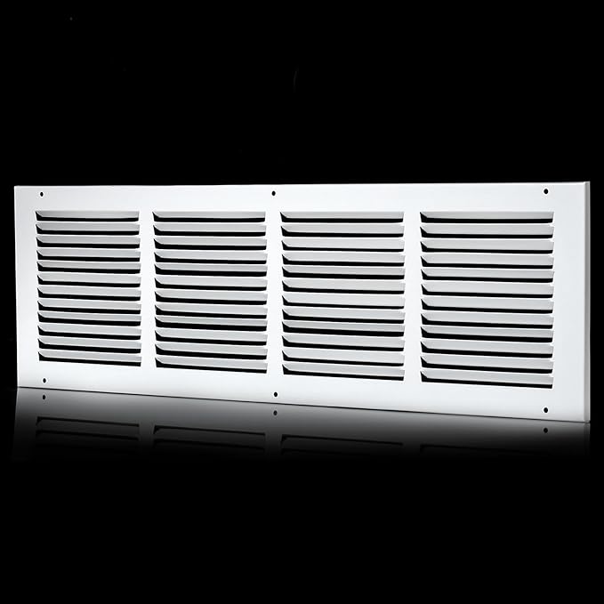 Return Air Grill 24x6(Duct Opening Size),Air Return Vent Cover,Flat Vent Cover,Rejillas De Aire Acondicionado para Casa,Return Air Grilles,Outer Dimensions:25.75"W X 7.75"H(24"W x 6"H, Duct Opening)