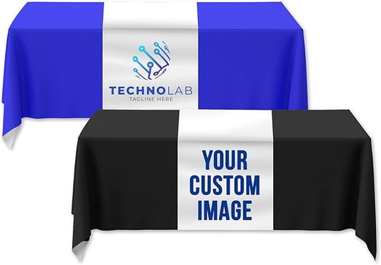 Ships Next Day, Made in USA - Custom Table Runner with Business Logo - Events, Parties, Ceremonies - Personalized Kitchen Decor & Small Business Essentials (13"x72")