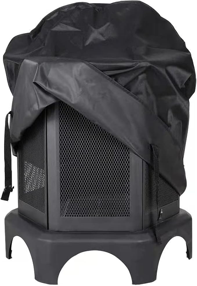 Grill Cover for Weber Round Grill Cover Water Proof Heavy Duty Outdoor Canvas BBQ Grill Cover Dome Smoker Cover (26 inch)