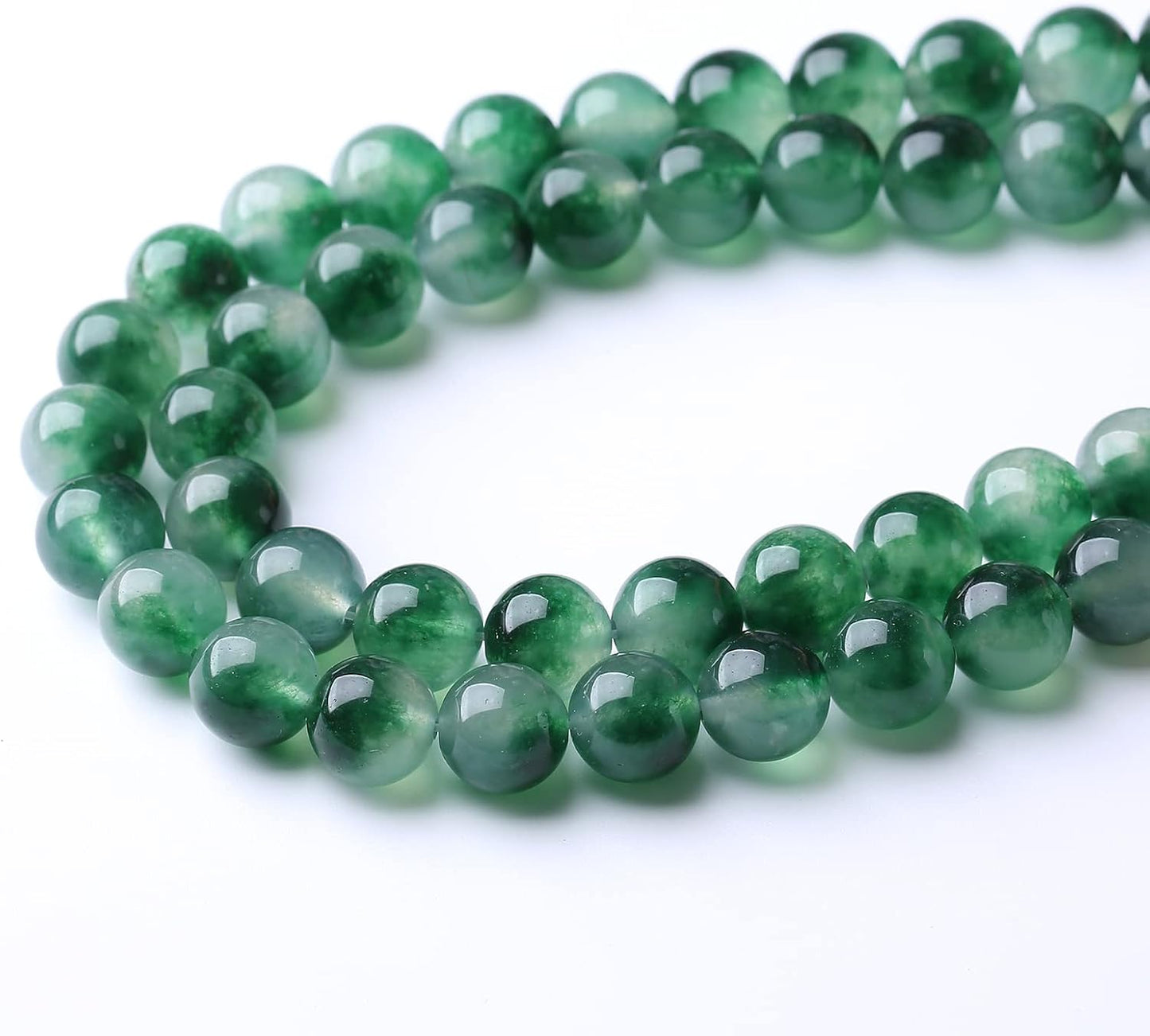 48PCS 8MM Aquatic Agate Stone Beads Energy Healing Beads for DIY Jewelry Bracelet Necklace Making for Jewelry Making 15Inch