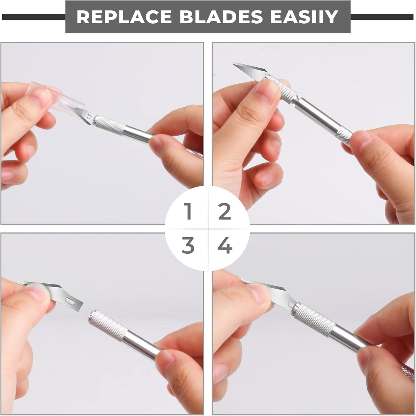 DIYSELF 23 Pack Scrapbooking Tools, Exacto Knife Craft Knife Precision Carving Hobby Knife Kit, 20 Spare Art Knife Blades for Art, Scrapbooking, Stencil