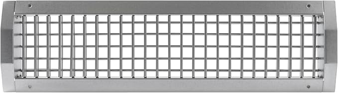 Repa Market 21" x 5" Inch Air Grille for Round Spiral Ducts - Adjustable Double Louvre Blade - Galvanized Ventilation Cover - Side Fit Round Surface Canal Ducting from 9.84" to 35.43" Inches