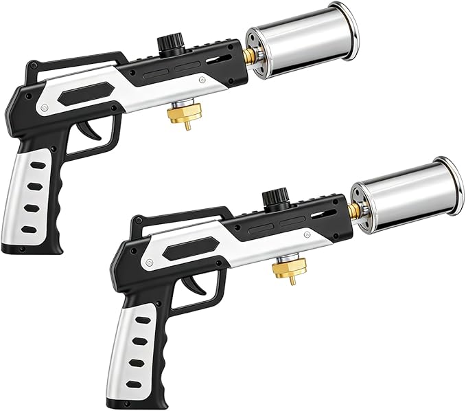 Saker Propane Torch Gun Plus 2026|Blow Torch with Adjustable Flame 3272°F High Heat|Professional Torch for Searing Steak,Welding,Campfire,BBQ|Propane Tank Not Included (2PC)
