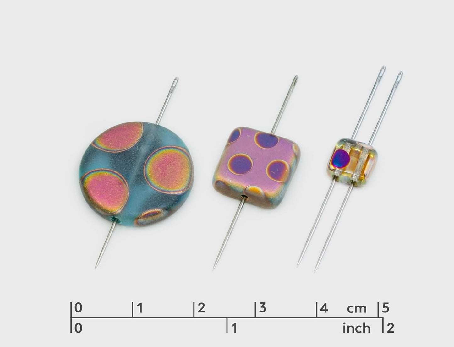 1.75 oz (50g) Mix of Unique Czech Bohemia Glass Pressed Beads, Blue Violet Pink Vitrail Sliperit, Dot Patterned, Matte and Glossy, Hand Made BCV