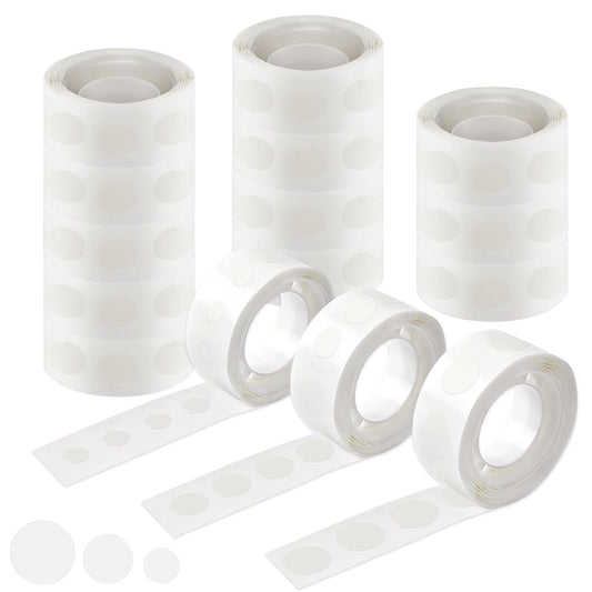 UPINS Glue Points Dots, 3000Pcs Balloon Glue Adhesive Dots Double Sided Removable Glue Tape Dots for Balloons Crafts Decoration, 6 mm, 10 mm, 15 mm