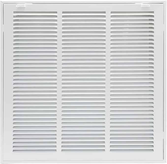16"W x 16"H [Duct Opening Size] Steel Return Air Filter Grille - Removable Face/Door for 1 inch Filters -HVAC Vent Cover Grill - White [Outer Dimensions: 18 5/8"W X 18 5/8"H]
