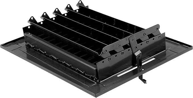 HVAC Premium 10"w X 8"h Adjustable AIR Supply Diffuser - HVAC Vent Cover Sidewall or Ceiling - Grille Register - High Airflow - Black [Outer Dimensions: 11.875"w X 10"h]