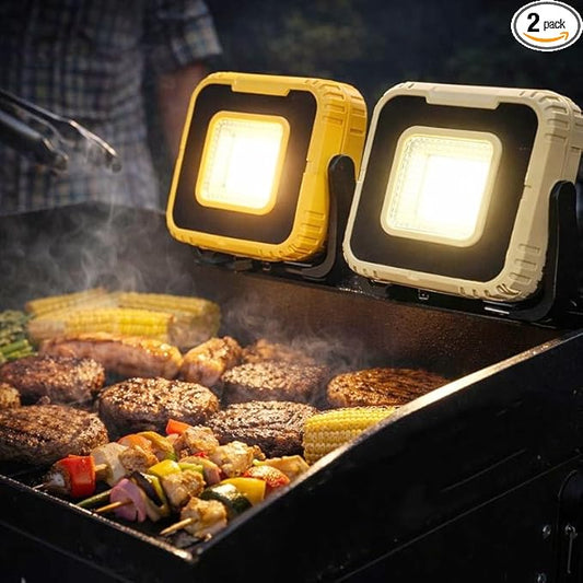 Grill Lights for Outdoor Grill,2-Pack Rechargeable Magnetic BBQ Grill Light Designed for Blackstone & Weber, LED Grill Accessories with Adjustable Brightness, Gifts for Men Dad Husband