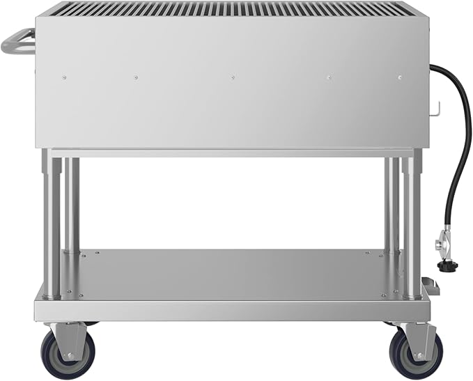 KoolMore 36 in. Commercial 5-Burner Mobile Outdoor Propane Grill in Stainless Steel (KM-CGM-36)