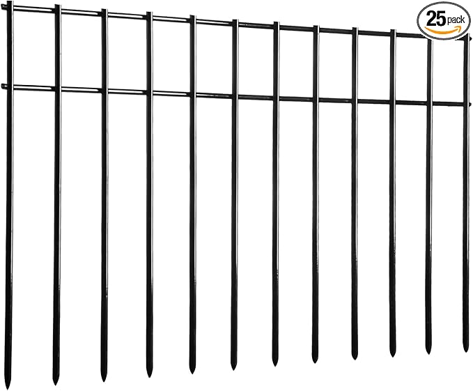 ADAVIN Small or Medium Animal Barrier Fence,25Pack 20 in(L) X12 in(H) Dog Digging Fence Barrier, Garden Fence Animal Barrier for Dogs Rabbits Raccoons, Metal Fence Panel for Outdoor Patio.Total 42 Ft