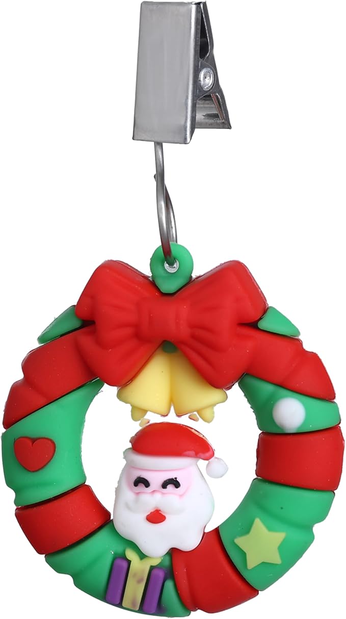 TwoFish Home Set of 4 Xmas Garland Tablecloth Weight Clamps Xmas Garland Decoration Tablecloth Weight Clamps Pack of 4