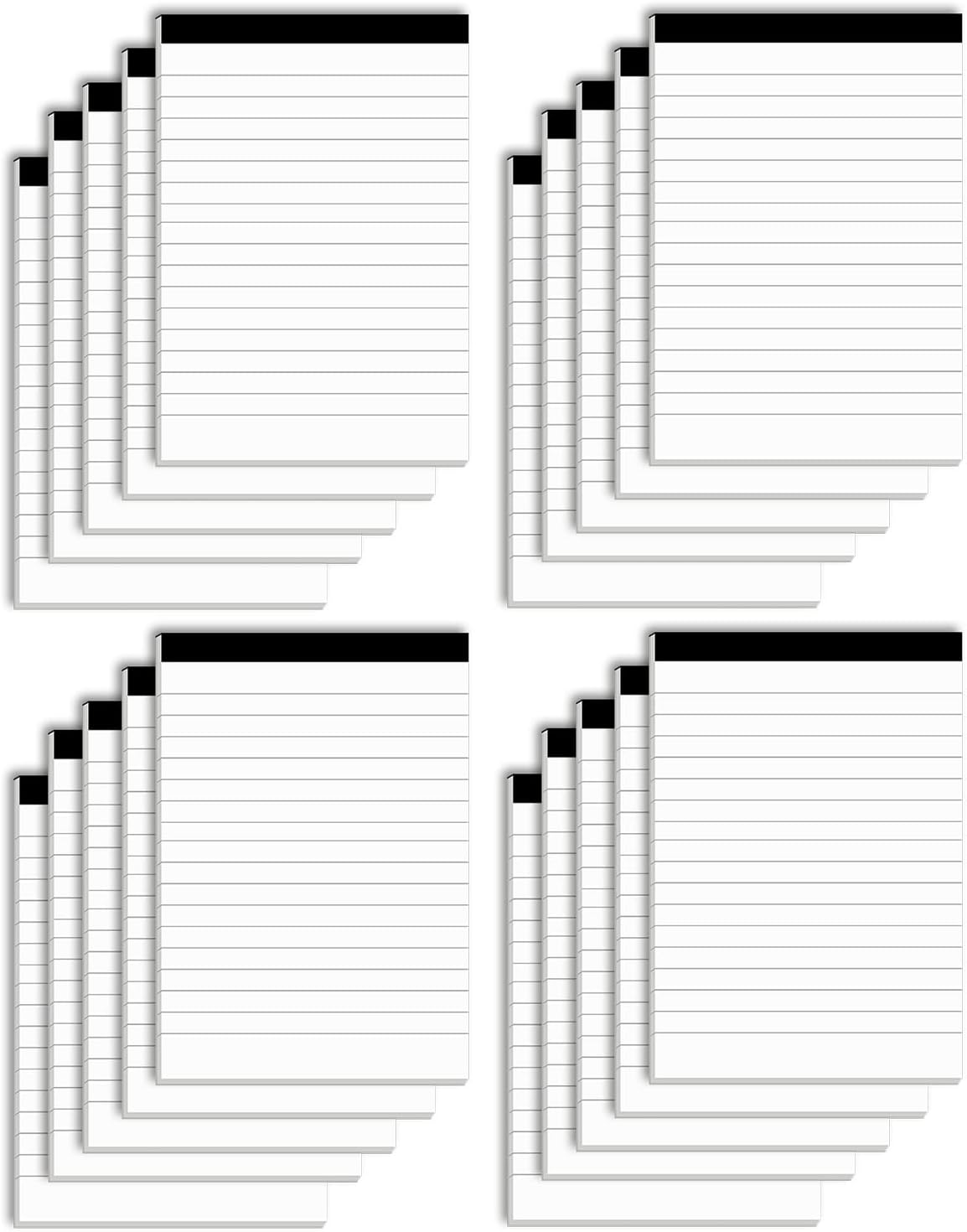 Notepads Bulk for Daily Planning and Organization of Work – 4 x 6-inches Ruled Pages – Thick Bright White Paper – 30 Pages – Note Pads College Ruled – Pack of 20