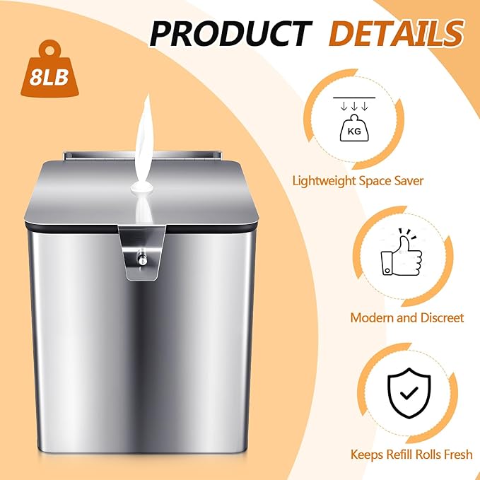 Zonon Stainless Steel Wall Mount Disinfectant Wipe Dispenser Fits Sanitizing and Disinfecting Wipes on Rolls 11 x 10'' for Fitness Clubs Schools Commercial and Residential Facilities(Square)