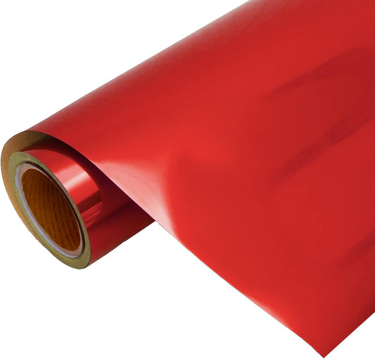 10 Yard x 20" Wide Roll Threadart Metallic Foil Red Matte Heat Transfer Vinyl Film | Compatible with Venture Explore and Maker, Silhouette Cameo, & Large Format Cutters