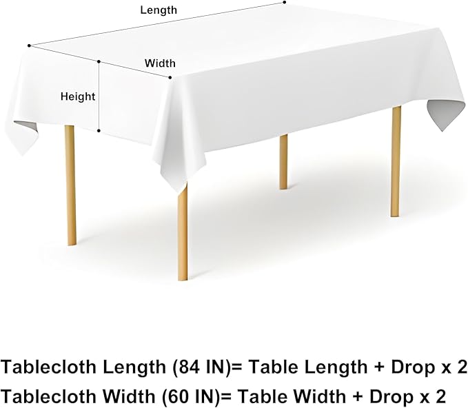 misaya Rectangle Waterproof Vinyl Table Cloth, Wipeable Tablecloth with Flannel Backing, Plastic Table Cover for Dinner, Picnic, Indoor and Outdoor (Butterfly, 60" x 84")