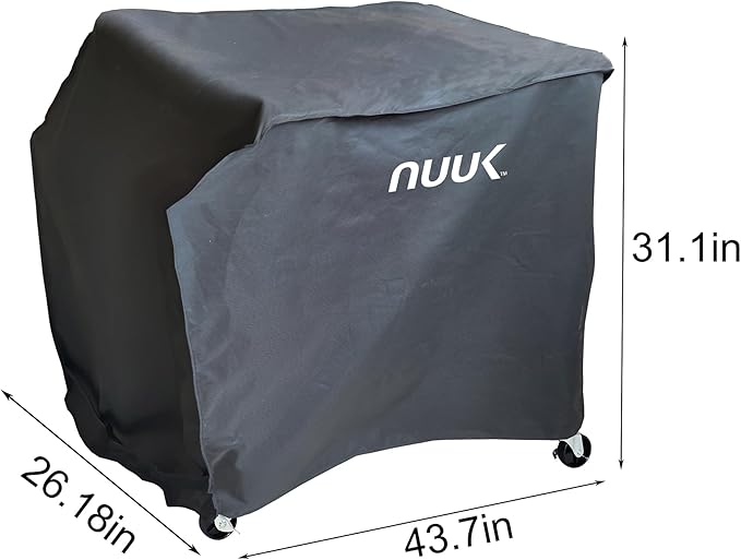 NUUK 24x30IN Waterproof Pizza Oven Table Cover, Heavy Duty UV Resistant Outdoor BBQ Dining Grill Cart Cover for Kitchen Island Prep Station