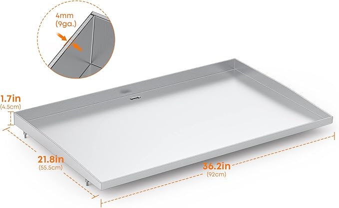 Stanbroil Stainless Steel Griddle Replacement Top for Royal Gourmet GB4000 GB4002 36" 4-Burner Gas Grill, Flat Top Griddle for Royal Gourmet Grill