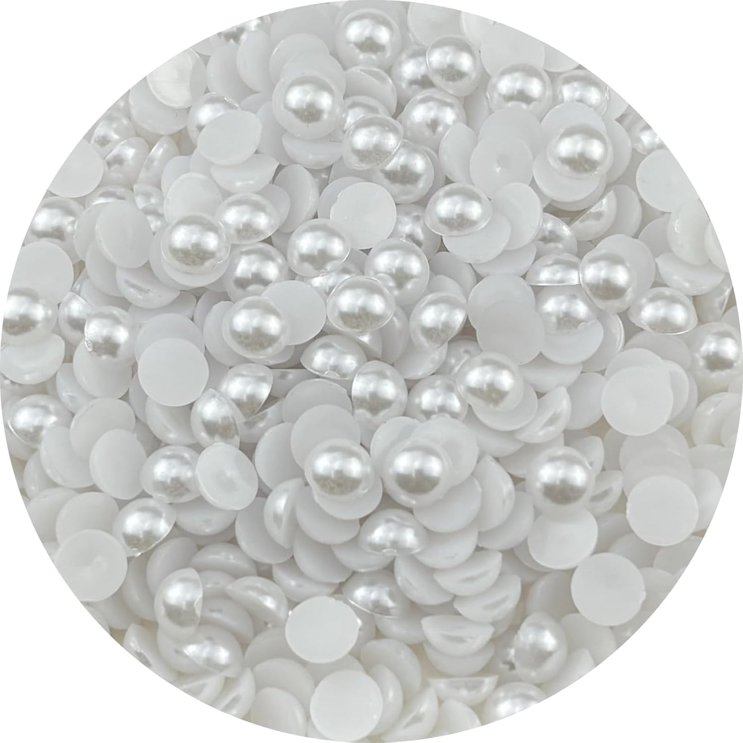 700pcs 10mm Half Pearls for Crafts Flatback Round Half Pearl Beads for Jewelry Making Nail Art Scrapbook Craft Wedding Dress Decoration(White)