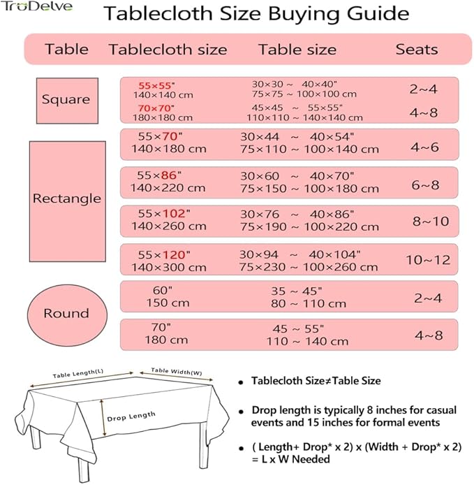 TruDelve Round Tablecloth 60 Inch Red and White Striped Cloth Tablecloths Circle Outdoor Picnic Table Cloth Round Cover (Red,60",Round)