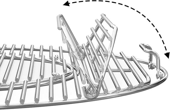 onlyfire Double-Side Hinged Cooking Grate, Gourmet BBQ System Replaced Grilling Grate for Weber 22" Charcoal Kettle Grills