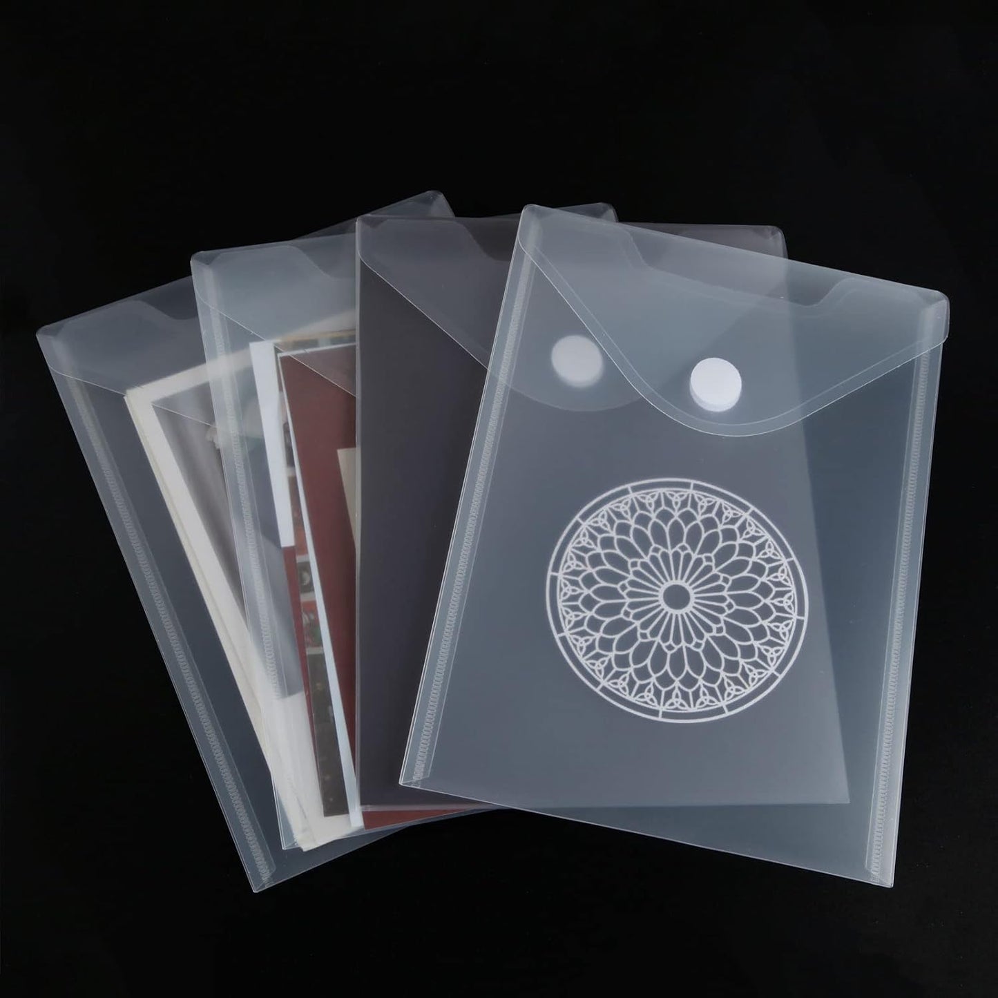 50 Packs Clear Stamp Die Storage Pockets Plastic Seal Bags Storage Case for Cutting Dies Stencil Album Stamp Crafts for DIY Scrapbooking Paper Card Craft Cutting Dies for Card Making