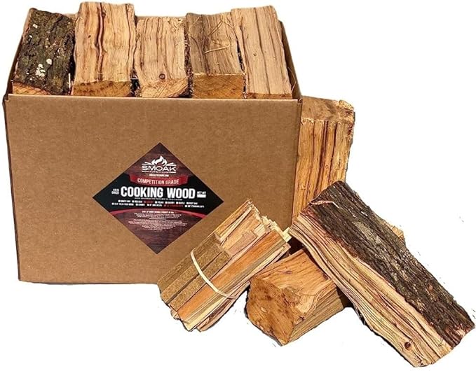 Smoak Firewood’s 12inch Length Premium Cooking Wood & Firewood Logs – Used for Grills, Smokers, Pizza ovens, stoves, firepits or fireplaces – USDA Certified Kiln Dried (12inch Wood Hickory 45-50lbs)