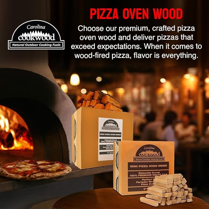 Mini Pizza Oven Wood, 6‑Inch Firewood Logs, Cherry Hardwood Splits for Portable Wood-Fired Pizza Ovens, USA Made, Sustainably Milled, Approximately 12-14 lbs