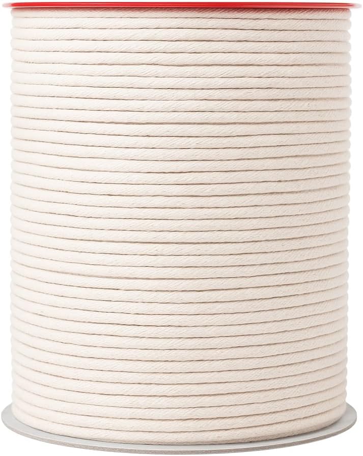 Mandala Crafts 2mm 109 Yards Ivory Cotton Waxed Cord for Jewelry Making Bracelet Cord Waxed String - Beading String Thread Jewelry Cords for Necklaces String