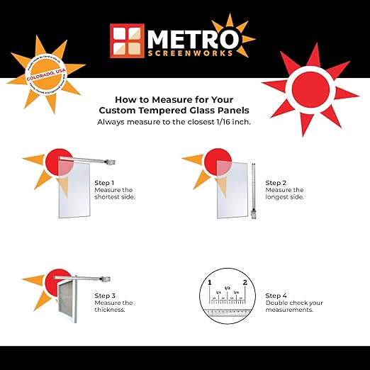 Metro Screenworks Custom Tempered Glass Panel for Porch & Patio Panels, Outdoor Enclosures & Replacement - Enclose Your Porch with Tempered Glass Panels