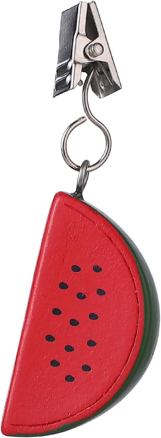 TwoFish Home Set of 4 Ｗatermelon Resin Tablecloth Weights Clips Handicraft Ｗatermelon Tablecloth Clamps Pack of 4